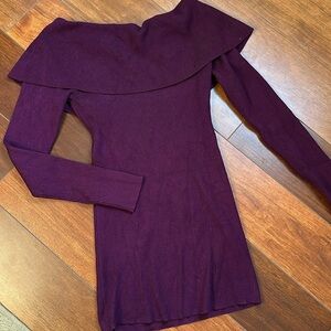 White House Black Market Purple Sweater with Bow Back Size 4